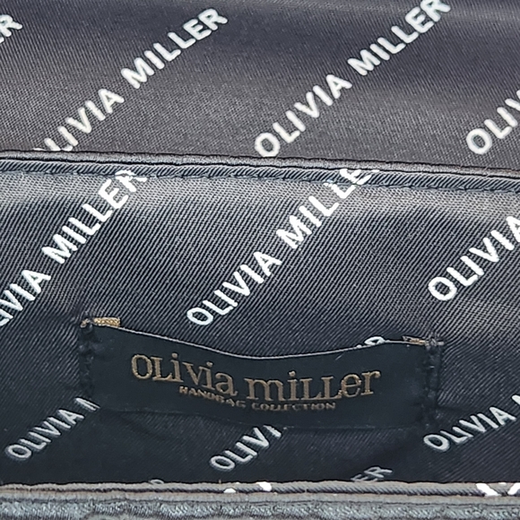 NEW!! Olivia Miller Women's Handbag With Strap Black Silver Dazzling Rhinestones - Picture 12 of 15